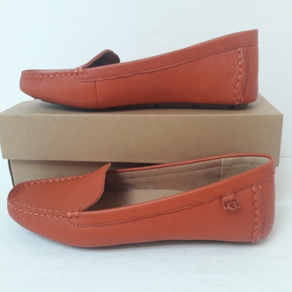 New UGG Flores Leather Loafers Size 10 - Picture 3 of 7